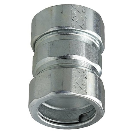 Dottie Conduit Fitting Coupling, 3 in, Threadless, Steel, Zinc Plated NTC300